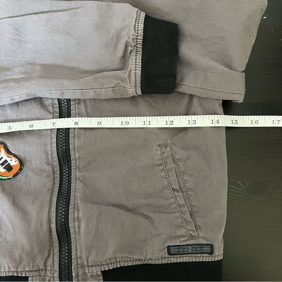 Hudson Boys Bomber Style Jacket Sz 7 Let’s Rock Punk Rocker Patches Rockstar - Picture 12 of 13